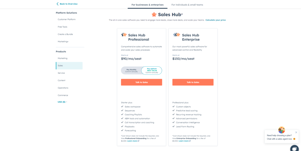 hubspot pricing