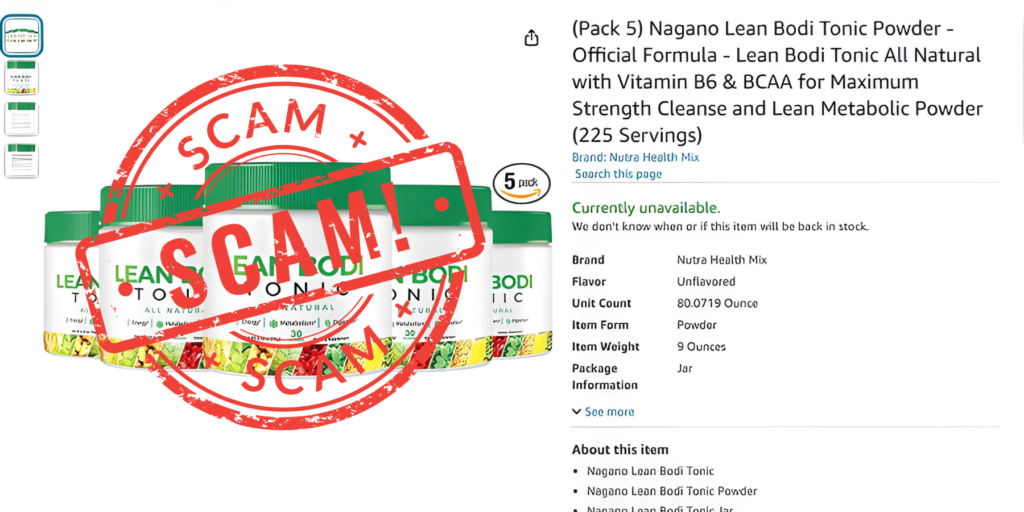 fake Nagano lean body tonic